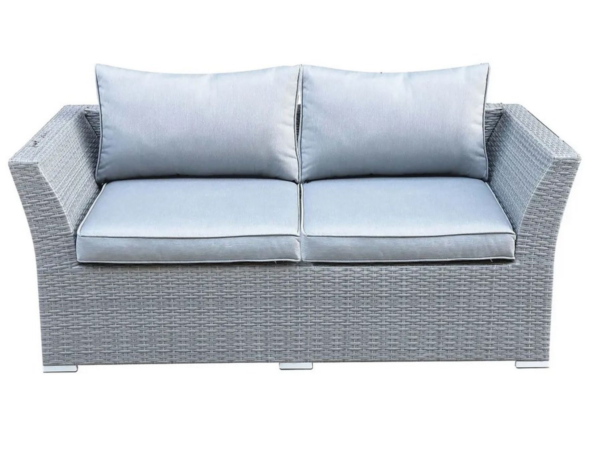 (35/P) RRP £800. Bambrick 6 Seater Grey Rattan Garden Sofa Set. Hand Woven Rattan Effect. Quality... - Image 5 of 9