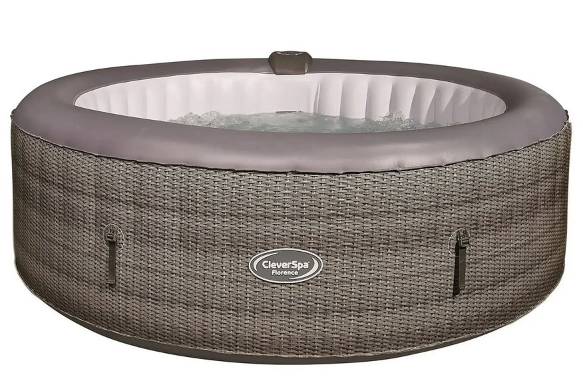 (52/Mez/P7) RRP £580. CleverSpa Florence 6 Person Round Portable Spa. 130 Powerful Massaging Airj... - Image 3 of 5