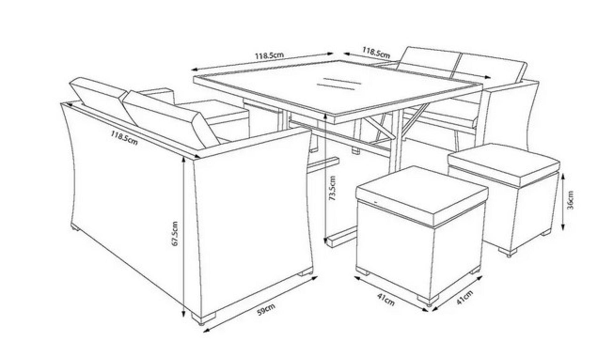 (22/Mez/P) RRP £800 When Complete. Bambrick 8 Seater Grey Rattan Cube Garden Sofa Set. Hand Woven... - Image 6 of 7