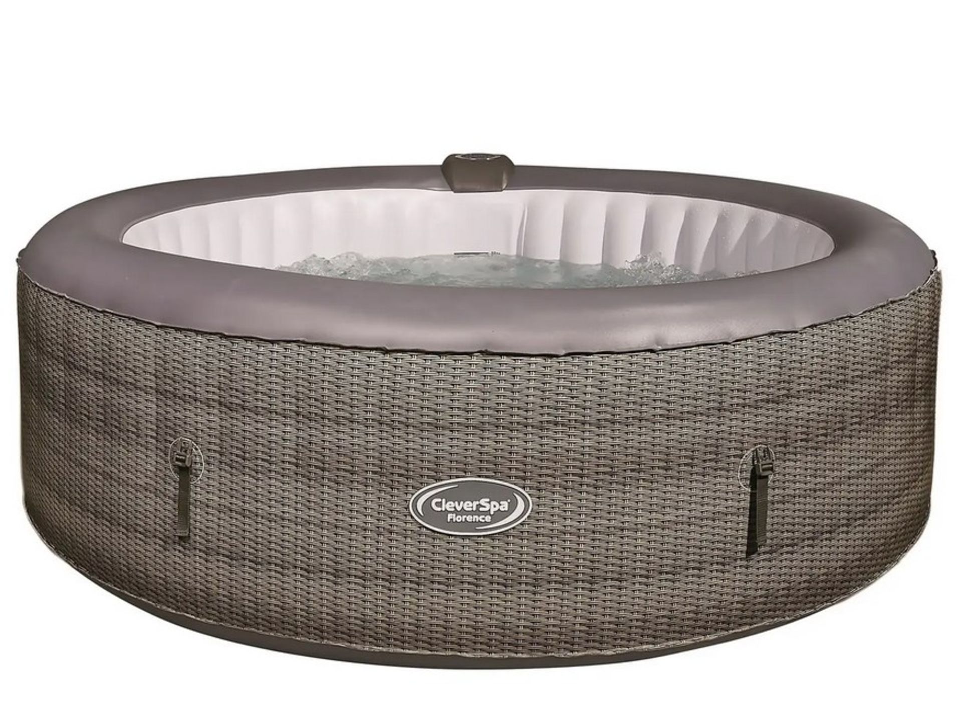 (59/Mez/P5) RRP £580. CleverSpa Florence 6 Person Round Portable Spa. 130 Powerful Massaging Airj... - Image 3 of 4