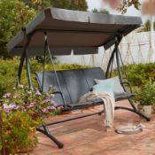 (83/Mez/P) RRP £130. 3 Seater Swing. Seats Comfortably 3 People. Powder Coated Steel Frame. Easy...