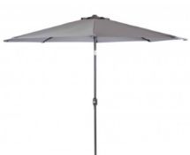 (152/2K) RRP £99. Hartman 2.5M Aluminium Solar Parasol Antique Grey/Platinum. (Sealed Unit, Appea...