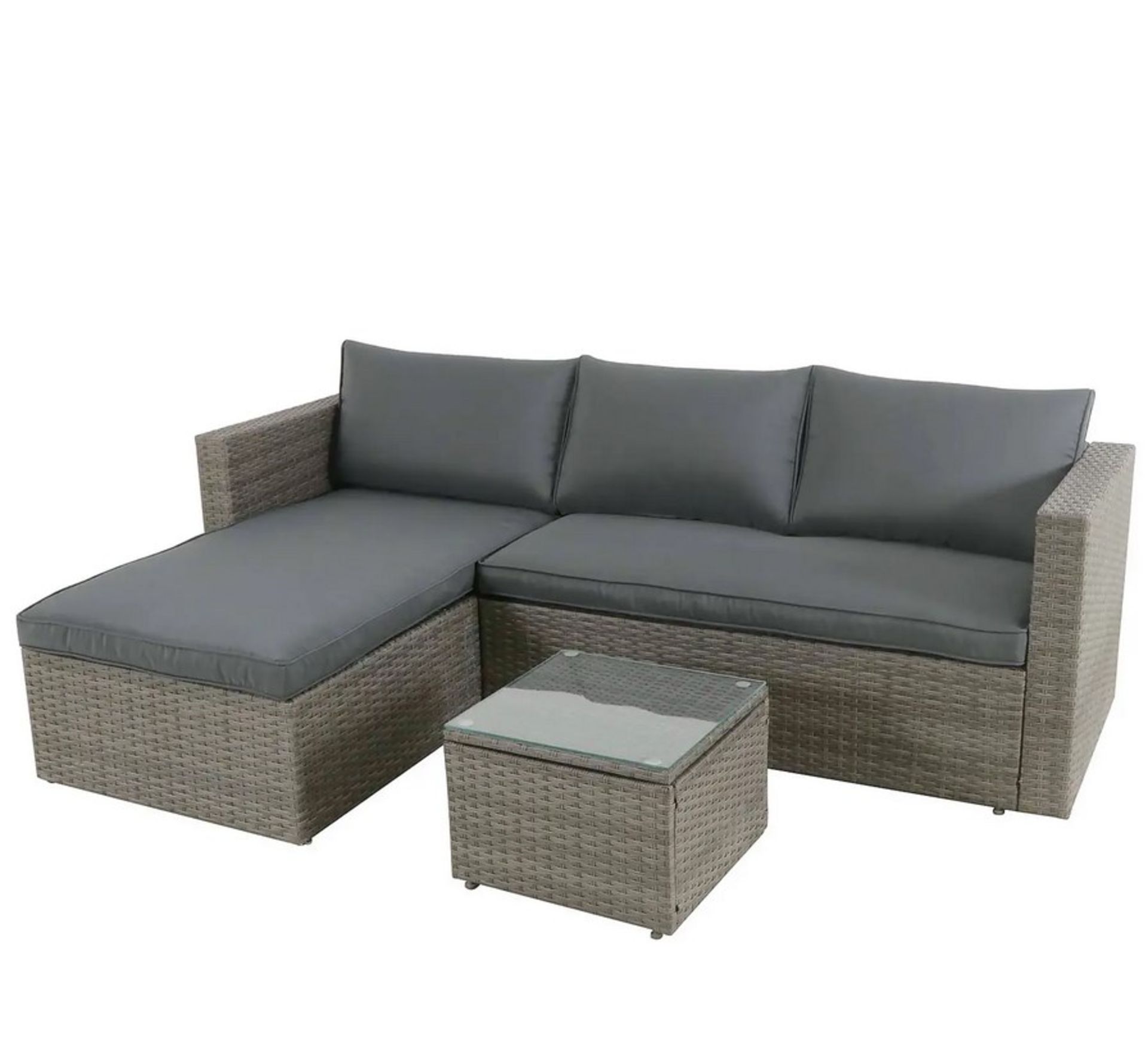 (10/P) RRP £345 When Complete. Alexandria Left/Right Facing Grey Rattan Garden Corner Sofa Set. S... - Image 3 of 11