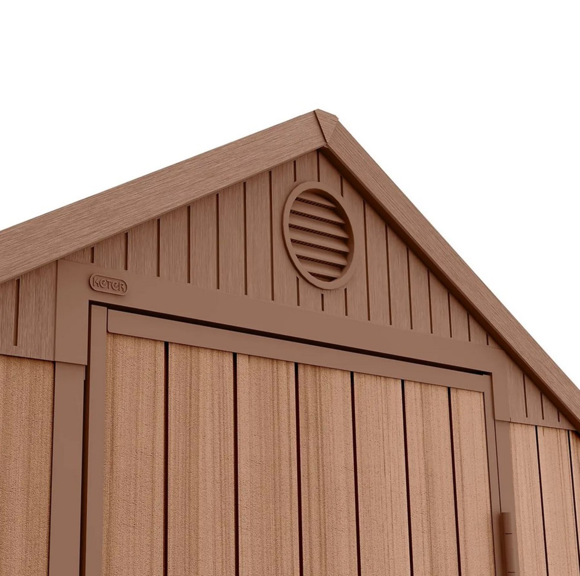 (15/P) RRP £385. Keter Darwin 6x4ft Outdoor Garden Apex Storage Shed Brown. Elegant Natural Wood... - Image 3 of 6