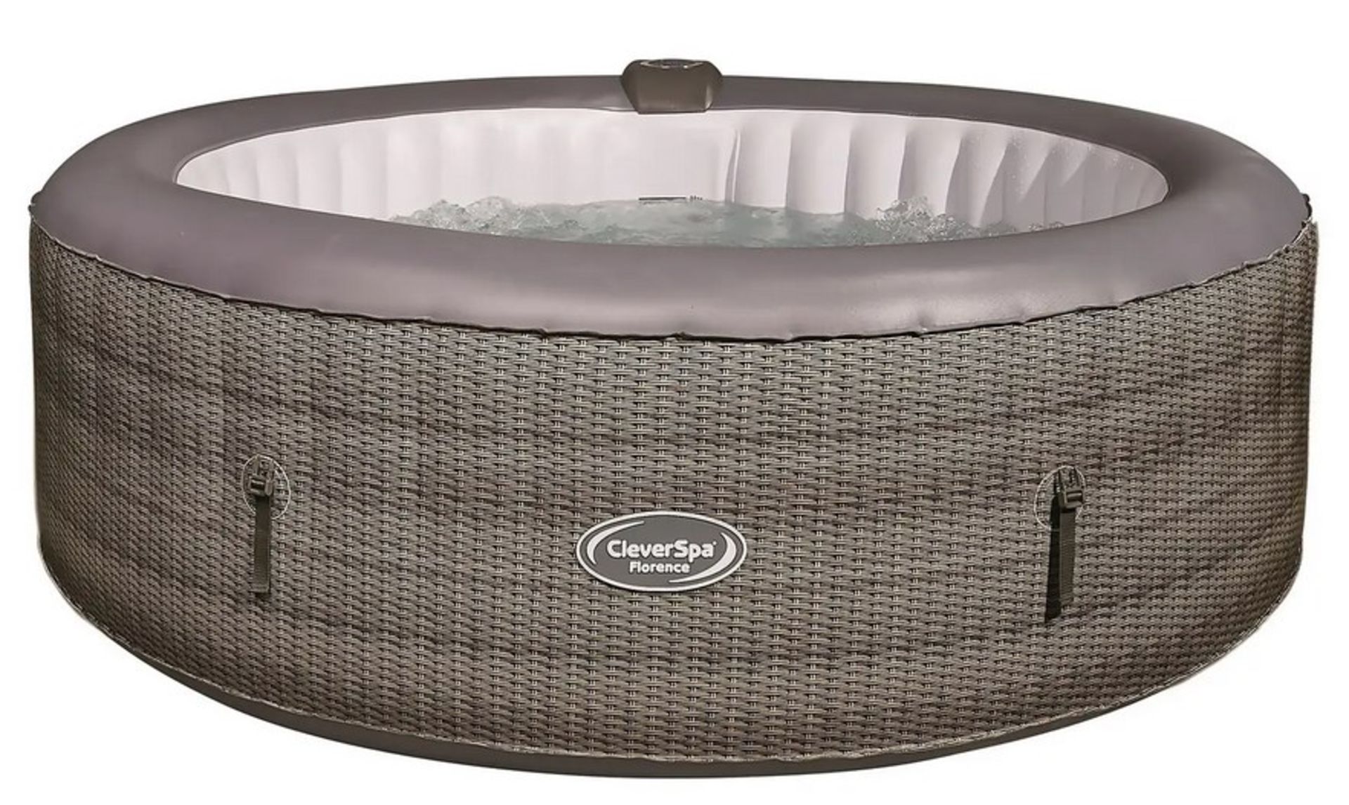 (47/Mez/P9) RRP £580. CleverSpa Florence 6 Person Round Portable Spa. 130 Powerful Massaging Airj... - Image 3 of 6