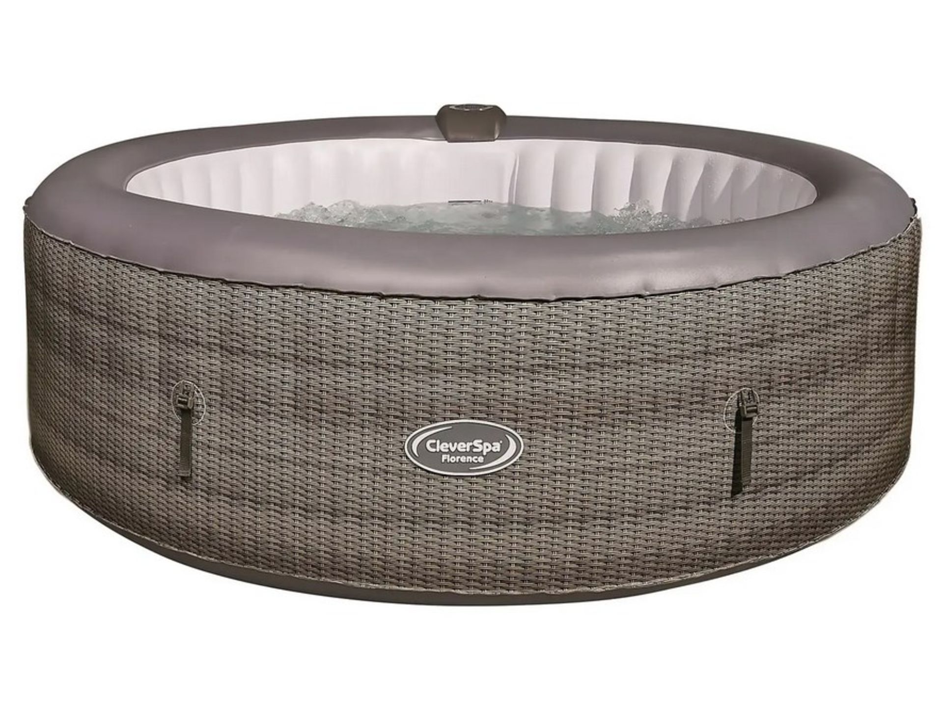 (51/Mez/P7) RRP £580. CleverSpa Florence 6 Person Round Portable Spa. 130 Powerful Massaging Airj... - Image 3 of 4