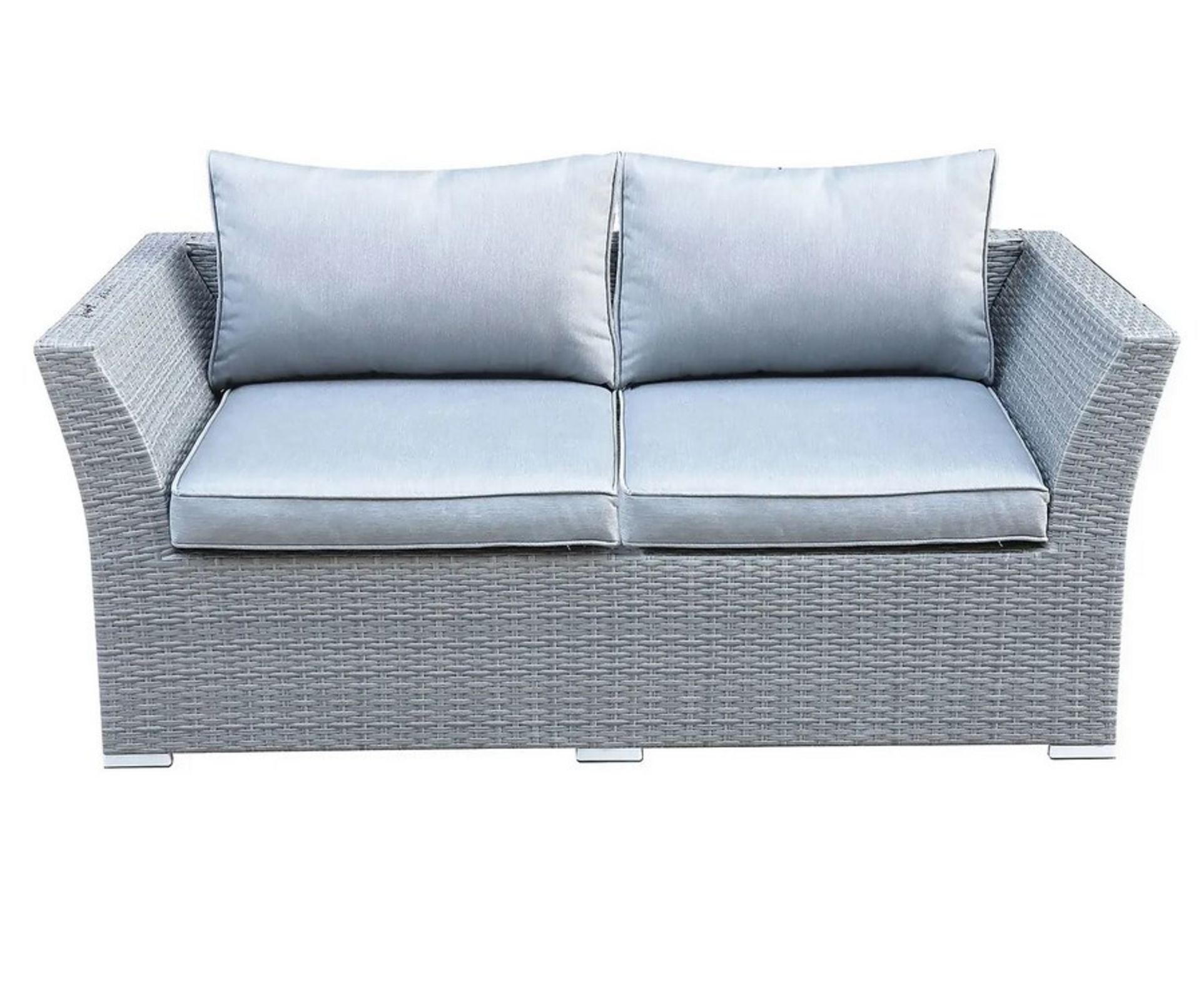 (37/Mez/P) RRP £800. Bambrick 6 Seater Grey Rattan Garden Sofa Set. Hand Woven Rattan Effect. Qua... - Image 5 of 9