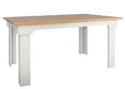 (112/P1) RRP £190. Diva Dining Table Ivory. Detailed Frame And Strong Lines. Seats 6 People. Styl...