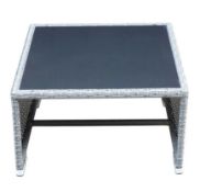 (186/R3) RRP £199. Bambrick Grey Rattan Furniture Lot. To Include 4x Grey Rattan Garden Stool Wit...