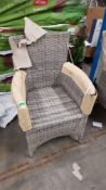 (146/R5) Hartington Florence Collection Rattan Dining Chair. (H89x W62x D64cm). Please Note Main...