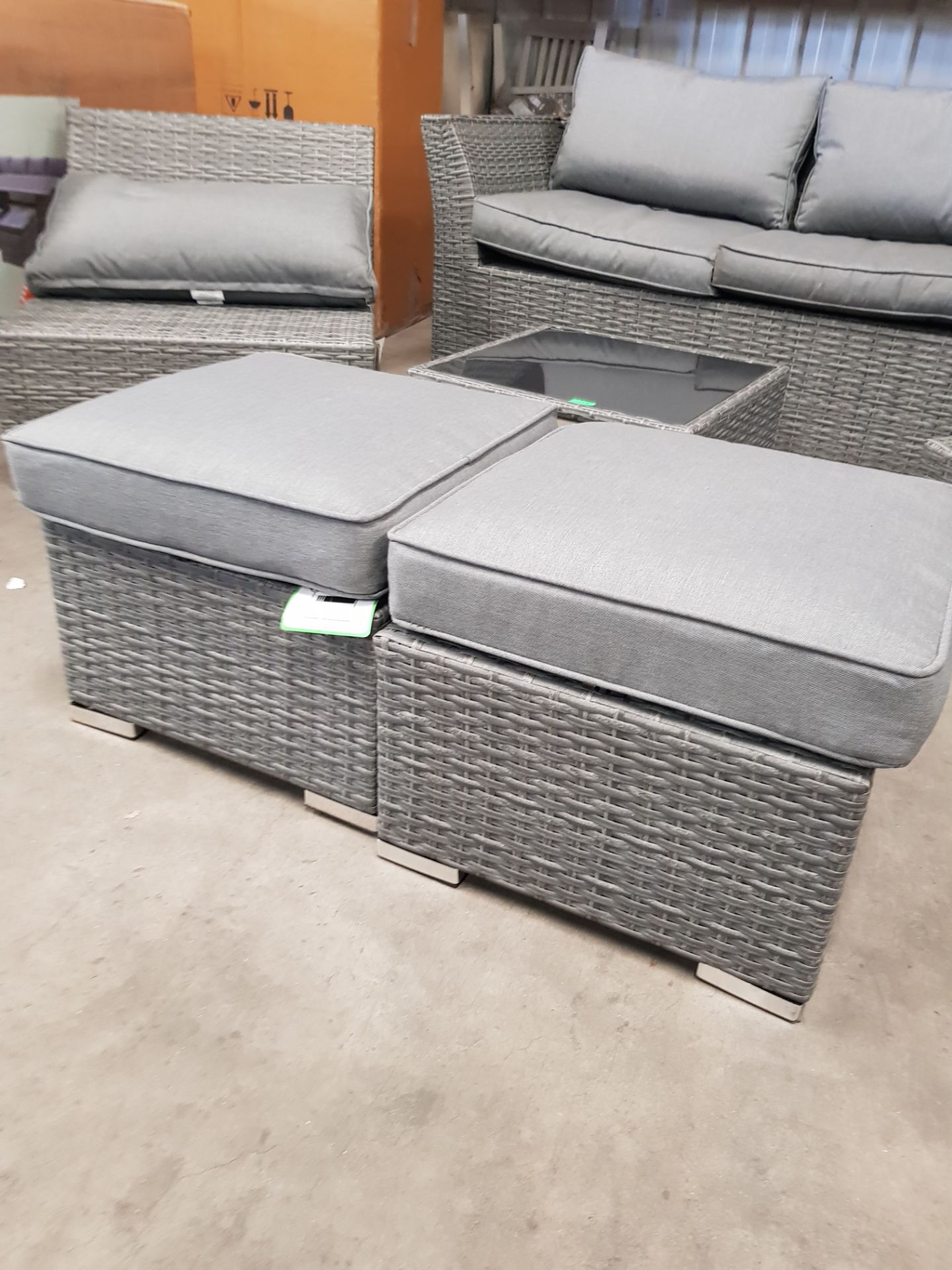 (8/Mez/P) RRP £800. Bambrick 6 Seater Grey Rattan Garden Sofa Set. Space Saving Function. Hand Wo... - Image 16 of 23