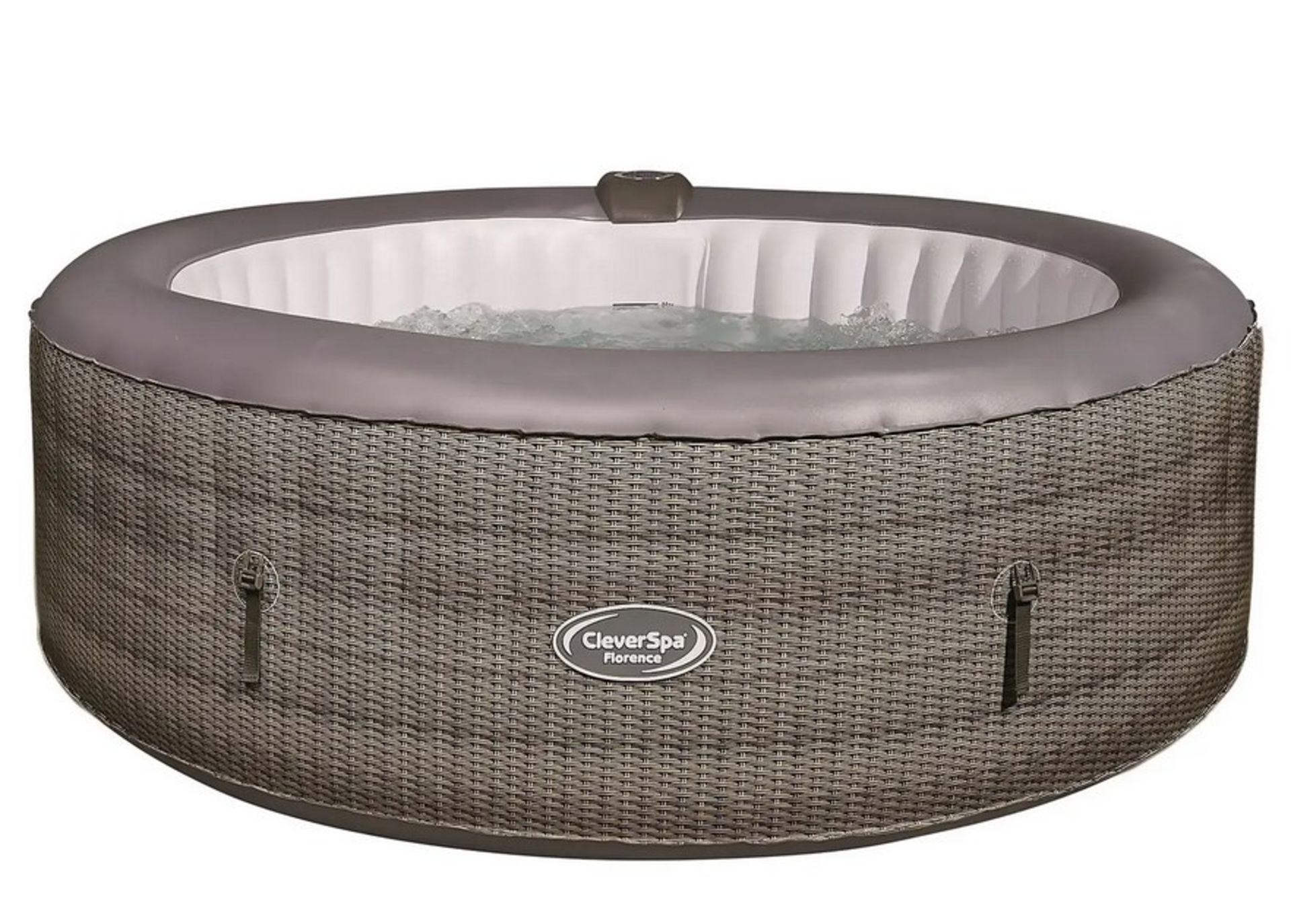 (48/Mez/P9) RRP £580. CleverSpa Florence 6 Person Round Portable Spa. 130 Powerful Massaging Airj... - Image 2 of 6