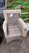 (147/R5) Hartington Florence Collection Rattan Dining Chair. (H89x W62x D64cm). Please Note Main...