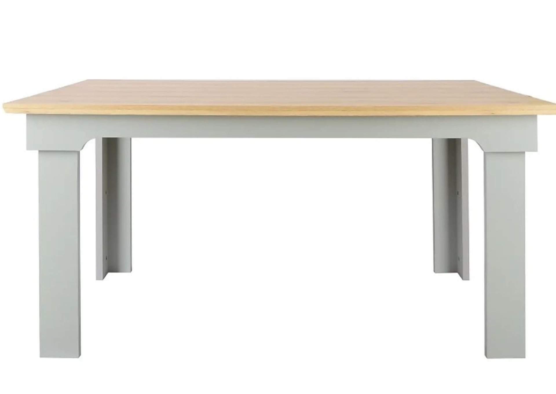 (167/P1) RRP £190. Divine Dining Table Grey. Grey Finish With Oak Effect Top. Detailed Frame And... - Image 2 of 6