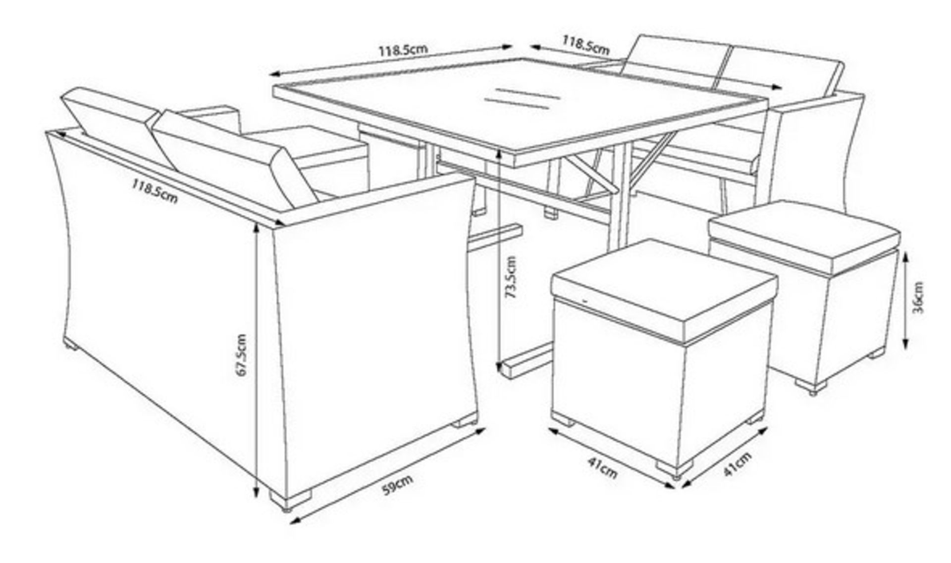 (34/Mez/P) RRP £800 When Complete. Bambrick 8 Seater Grey Rattan Cube Garden Sofa Set. Hand Woven... - Image 6 of 7
