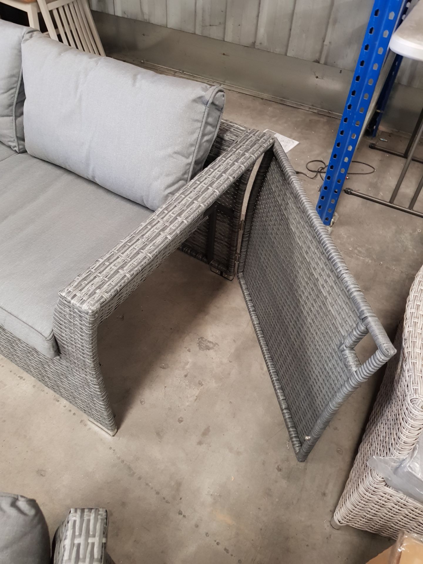 (8/Mez/P) RRP £800. Bambrick 6 Seater Grey Rattan Garden Sofa Set. Space Saving Function. Hand Wo... - Image 21 of 23