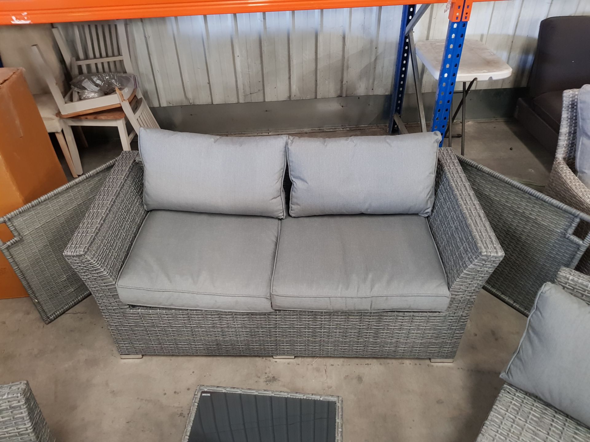 (8/Mez/P) RRP £800. Bambrick 6 Seater Grey Rattan Garden Sofa Set. Space Saving Function. Hand Wo... - Image 23 of 23