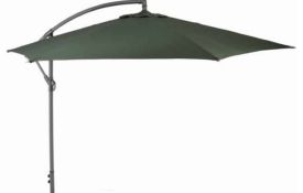 (155/2L) RRP £210 When Complete. Sturdi 3m Cantilever Parasol Brown. (Main Body Only). (Stock Pho...