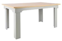 (114/P1) RRP £190. Divine Dining Table Grey. Detailed Frame And Strong Lines. Seats 6 People. Sty...