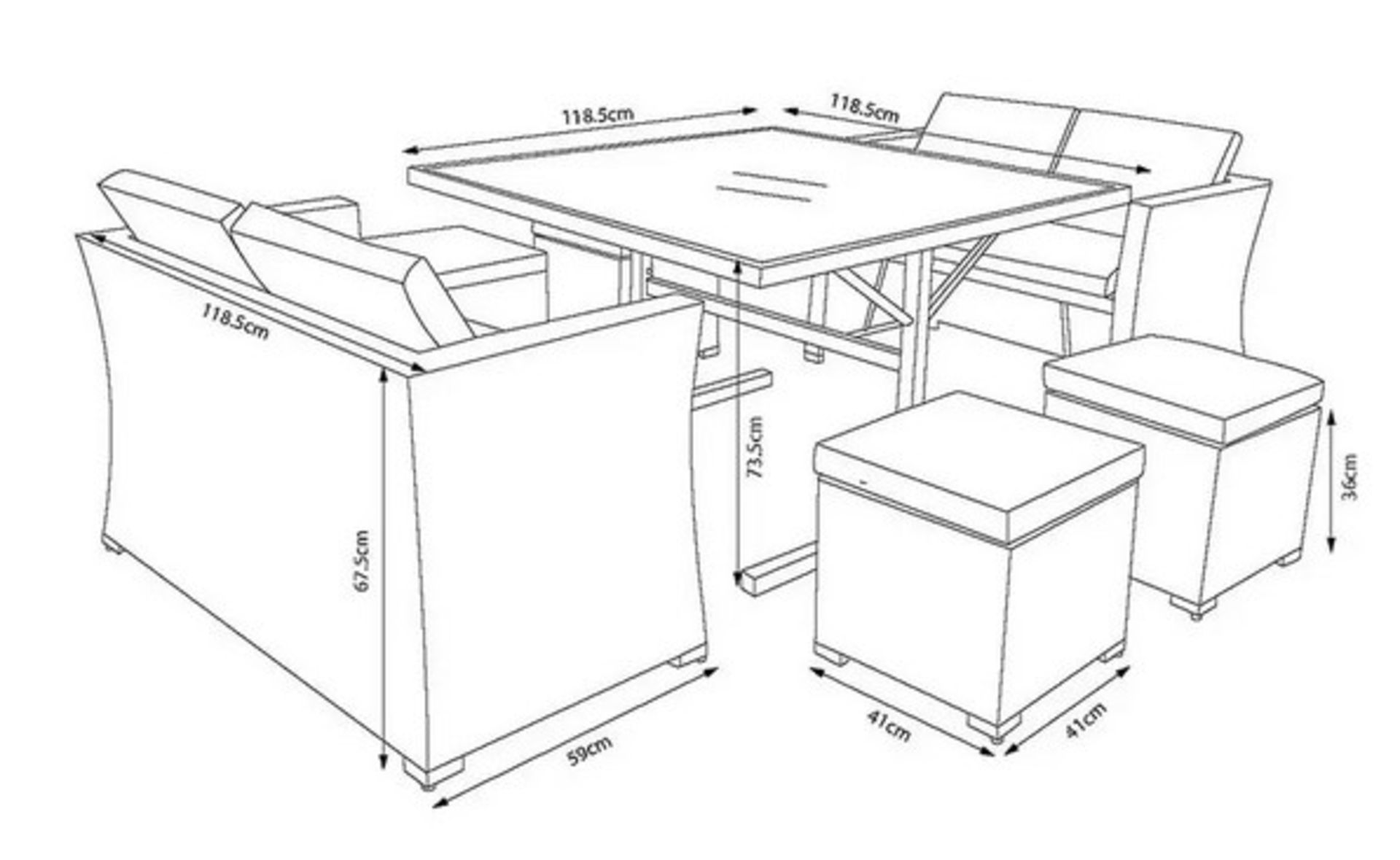 (30/Mez/P) RRP £800 When Complete. Bambrick 8 Seater Grey Rattan Cube Garden Sofa Set. Hand Woven... - Image 6 of 7