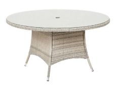 (180/Mez/P2) RRP £299 When Complete. Hartington Florence Collection 6 Seater Rattan Dining Table....