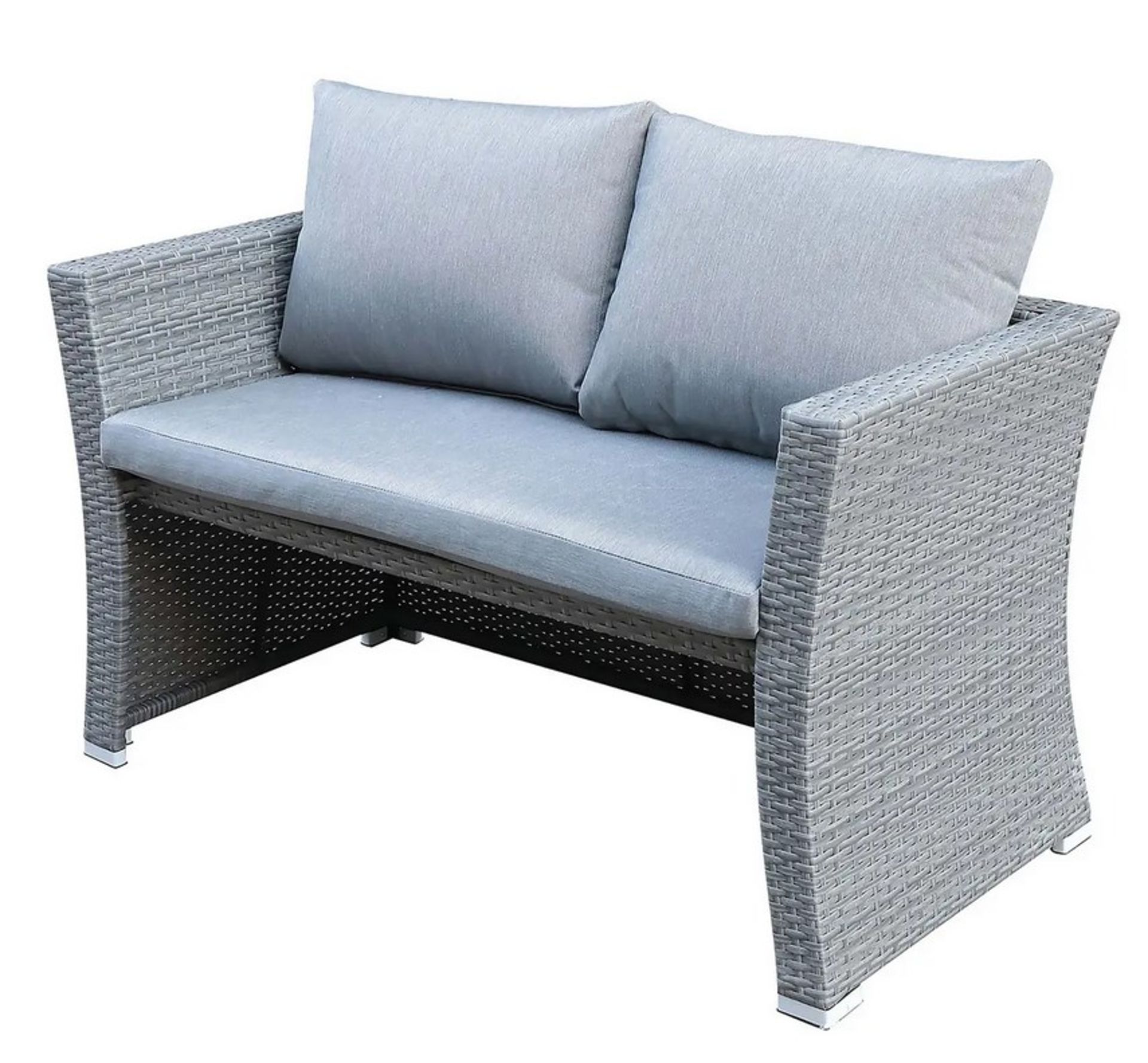 (27/Mez/P) Bambrick Grey Rattan Furniture Lot. Lot Includes 2x 2 Seater Sofa, 4x Stool, 4x Stool... - Image 3 of 5