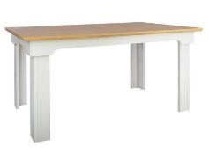 (111/P1) RRP £190. Diva Dining Table Ivory. Detailed Frame And Strong Lines. Seats 6 People. Styl...