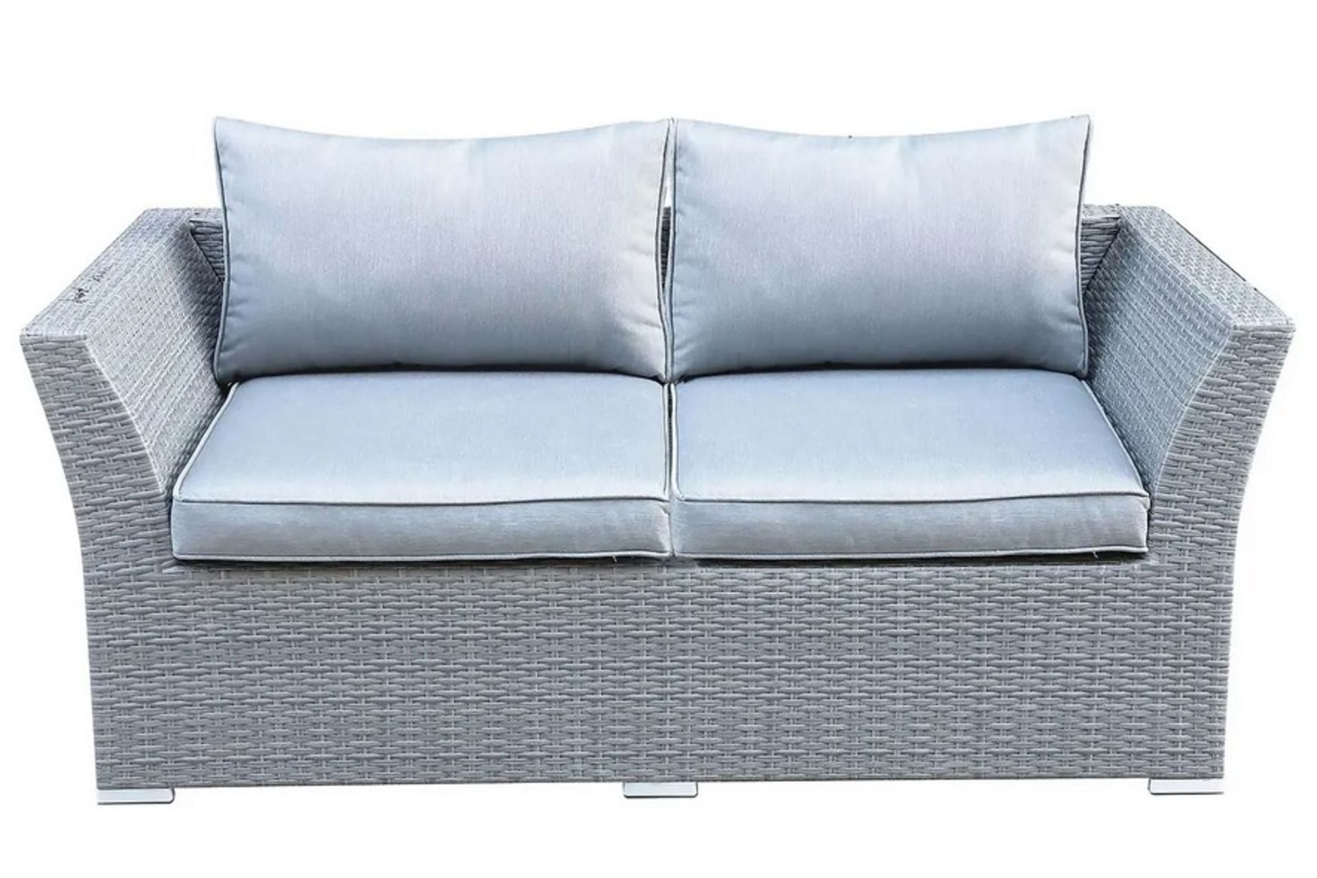 (8/Mez/P) RRP £800. Bambrick 6 Seater Grey Rattan Garden Sofa Set. Space Saving Function. Hand Wo... - Image 4 of 23