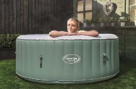 (49/Mez/P9) RRP £450. CleverSpa Cotswolds 4 Person Round Portable Spa. 110 Powerful Massaging Air...