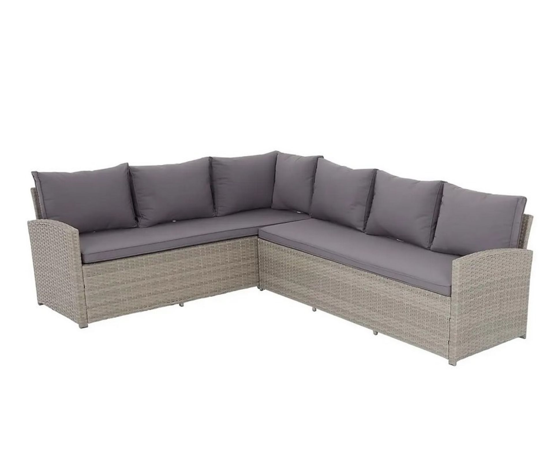 (5/P) RRP £850 When Complete. Matara Grey Rattan Corner Sofa Dining Set. Powder Coated Steel Fram... - Image 2 of 8