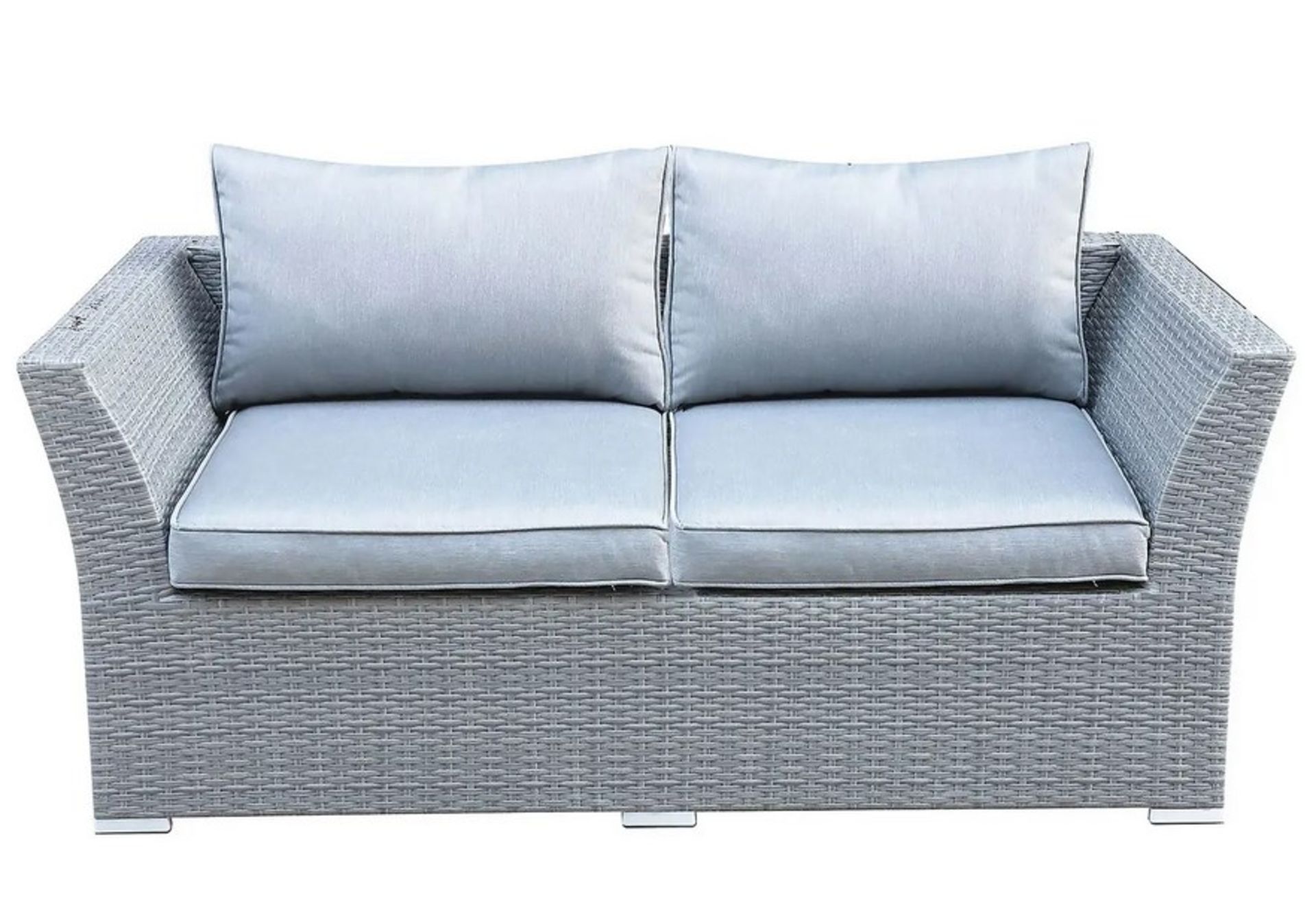 (39/Mez/P) RRP £800 When Complete. Bambrick 6 Seater Grey Rattan Garden Sofa Set. Hand Woven Ratt... - Image 5 of 9