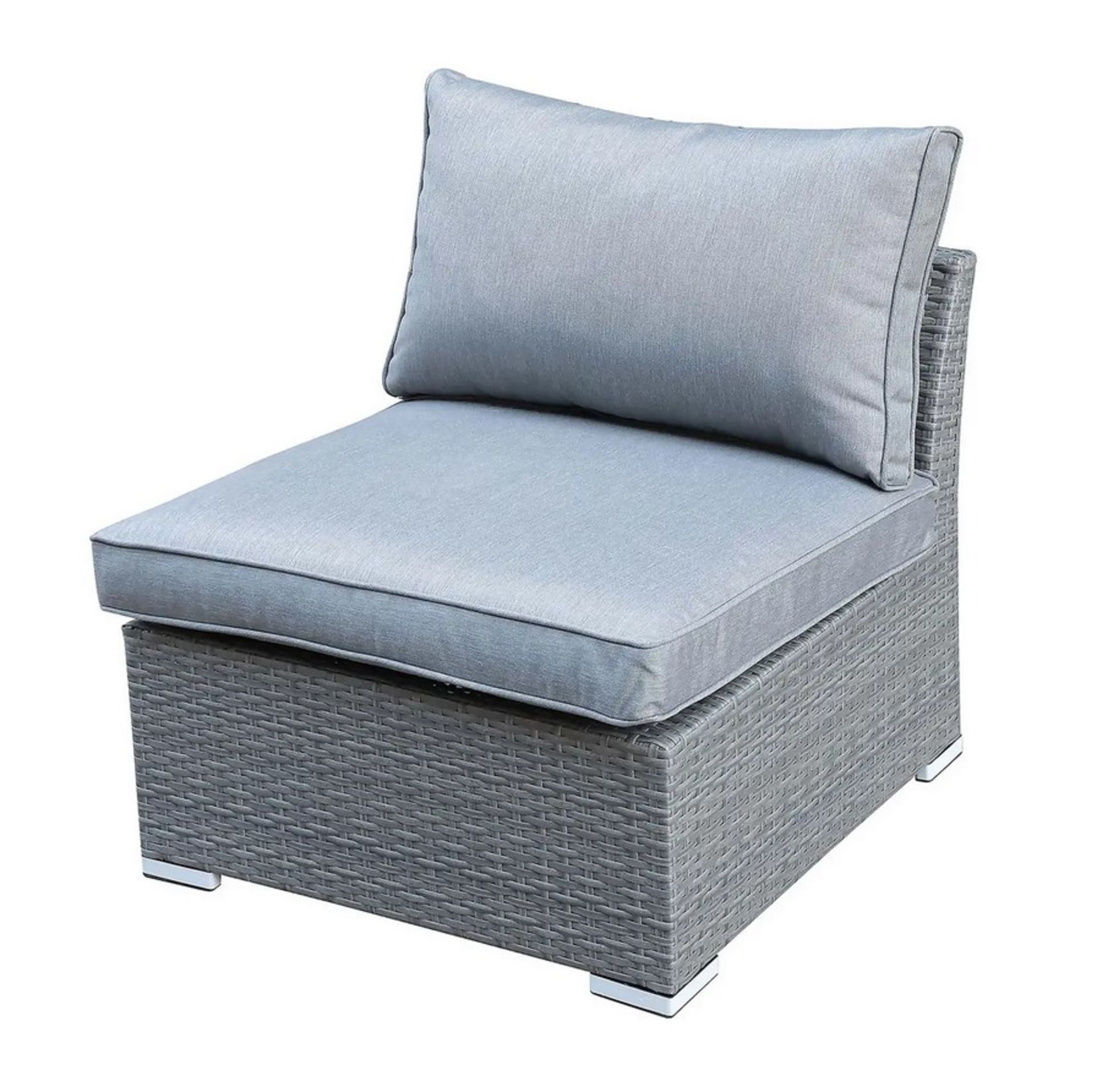 (35/P) RRP £800. Bambrick 6 Seater Grey Rattan Garden Sofa Set. Hand Woven Rattan Effect. Quality... - Image 6 of 9