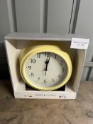 Jones Clocks - The Can Wall Clock Sunny Yellow. RRP £19.99 - Grade A