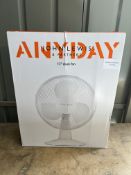 John Lewis Anyday 12 Inch Desk Fan. RRP £20 - Grade U