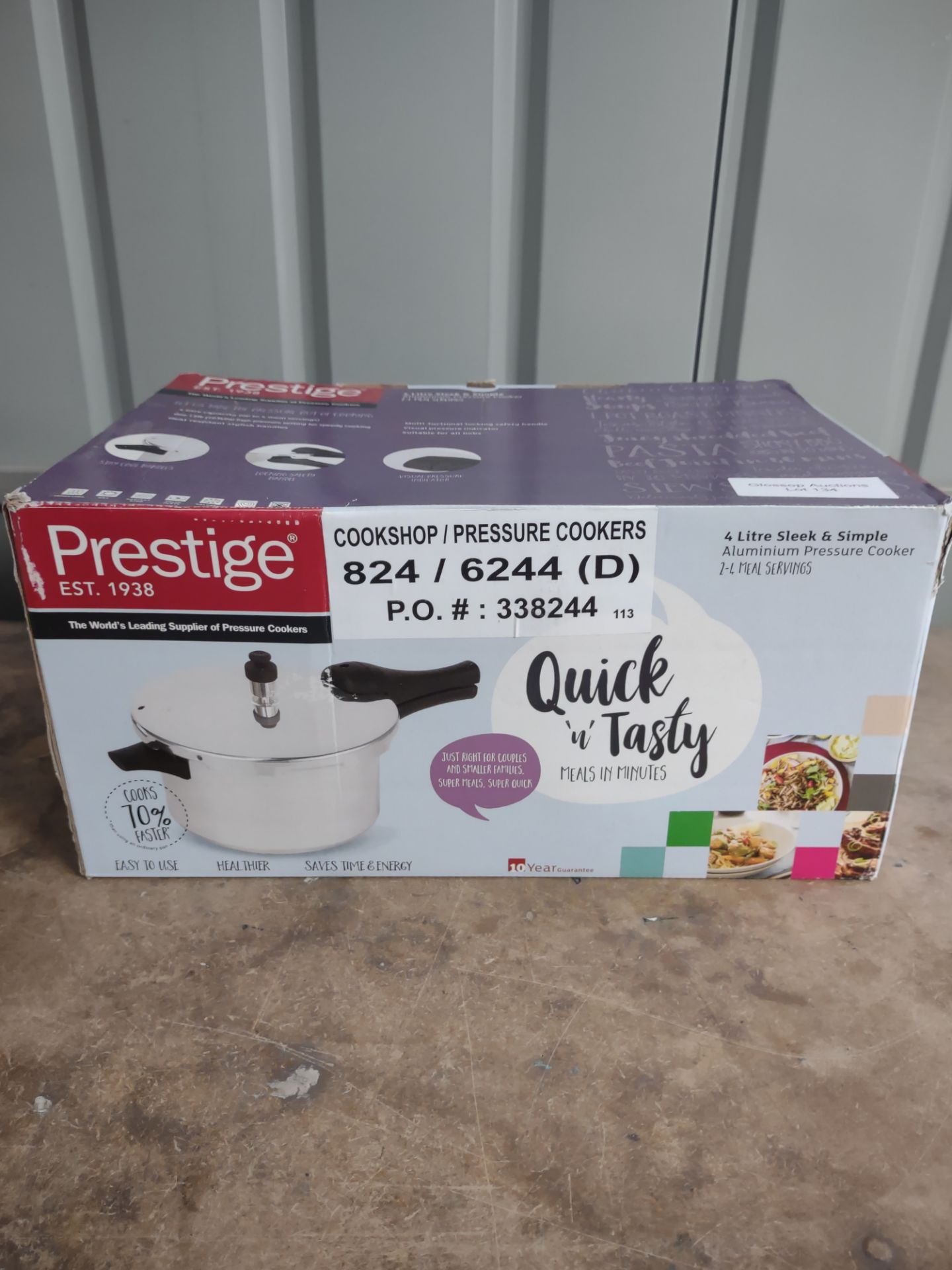 Prestige 4L Pressure Cooker. RRP £40 - Grade U