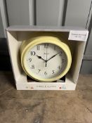 Jones Clocks - The Can Wall Clock Sunny Yellow. RRP £19.99 - Grade A