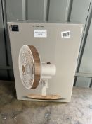 John Lewis 12 Inch Desk Fan, Wood Effect. RRP £35 - Grade U