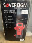 Sovereign 1400W Electric Pressure Washer. RRP £49.99 - Grade U