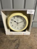 Jones Clocks - The Can Wall Clock Sunny Yellow. RRP £19.99 - Grade A