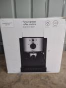 John Lewis Pump Espresso Coffee Machine Stainless Steel. RRP £70 - Grade U