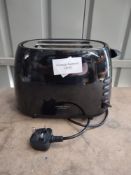 John Lewis Black Toaster Jlt093. RRP £25 - Grade U