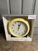 Jones Clocks - The Can Wall Clock Sunny Yellow. RRP £19.99 - Grade A