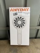 John Lewis 4 Inch Handheld Fan - Rechargeable. RRP £12 - Grade U