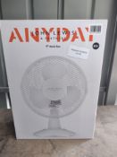 John Lewis Anyday 9 Inch Desk Fan. RRP £15 - Grade U