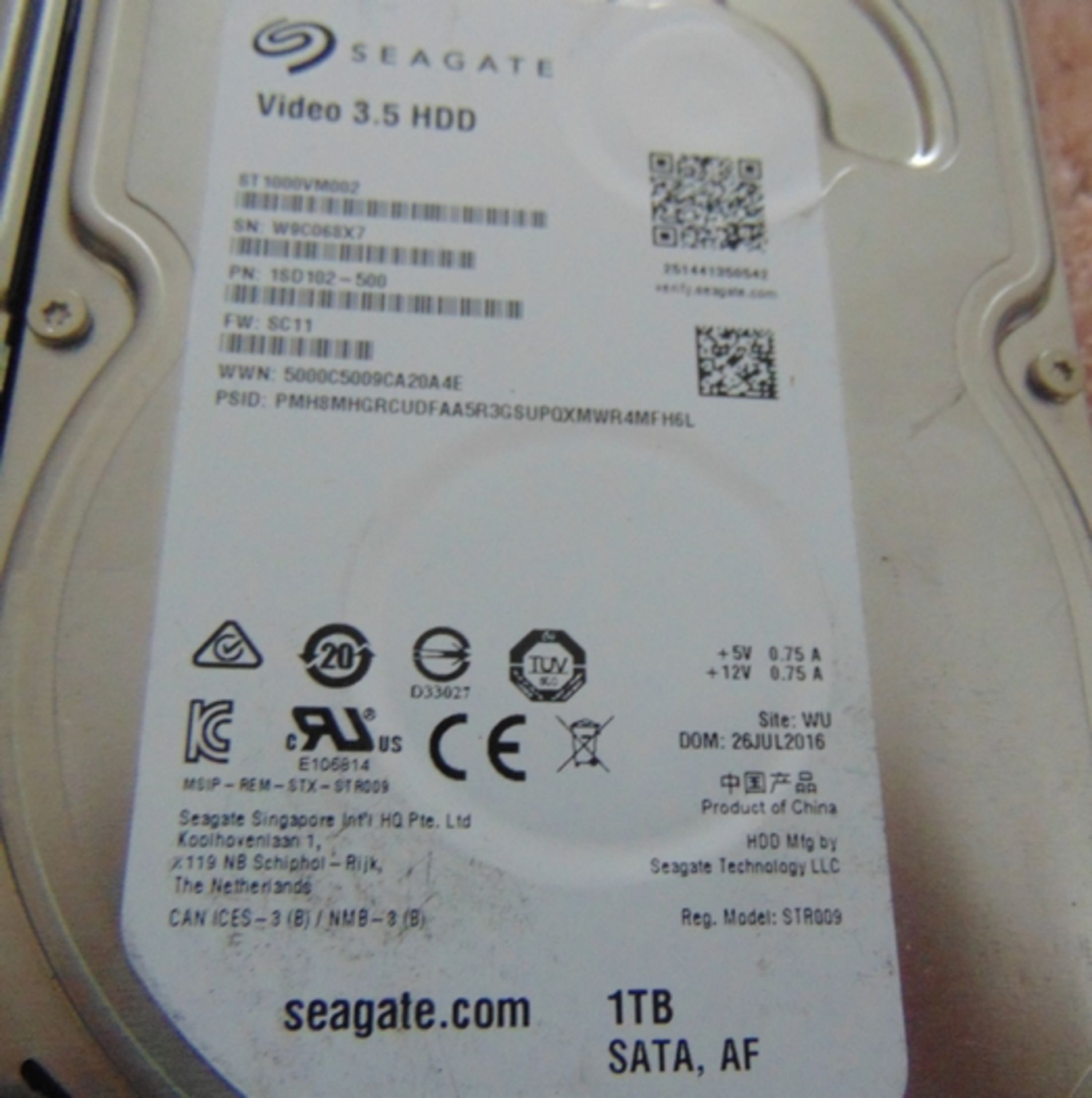 Area K4. Here We Have 7 x 1Tb Hard Drives - Image 2 of 3