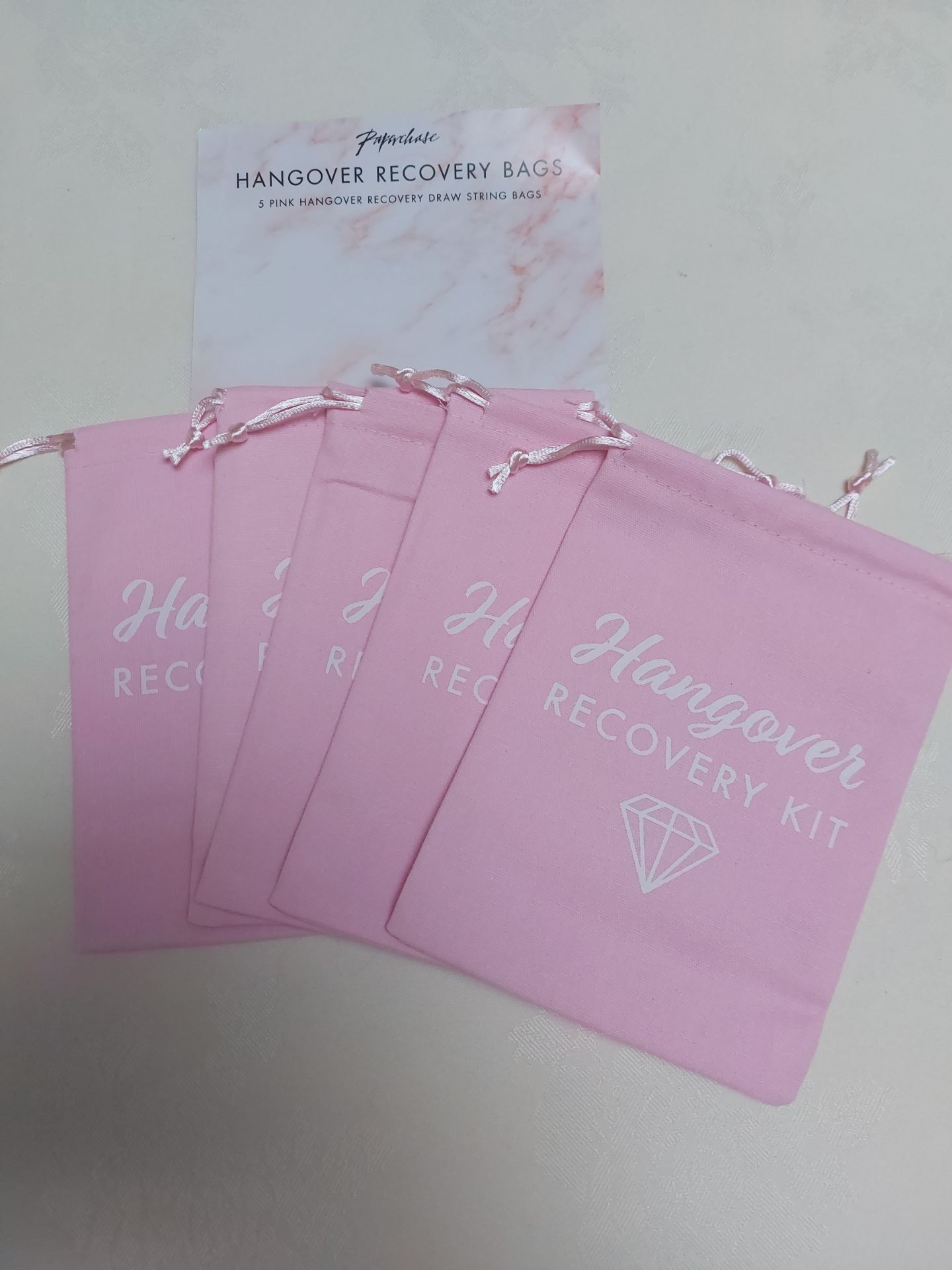 Hangover Kits For Hen Parties. Box of 6 Packs of 5, Total 30 Bags