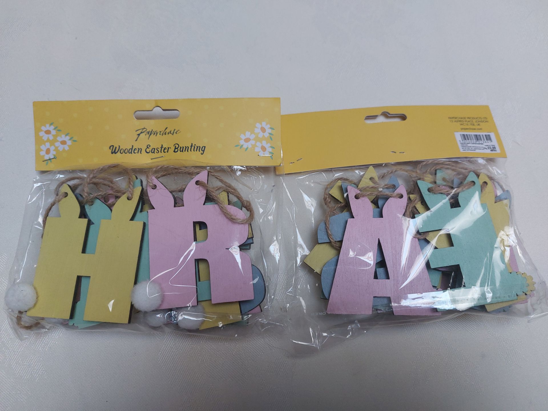 Easter Bunting - Wooden. £5 RRP each Pack. 10 Packs - Image 2 of 4