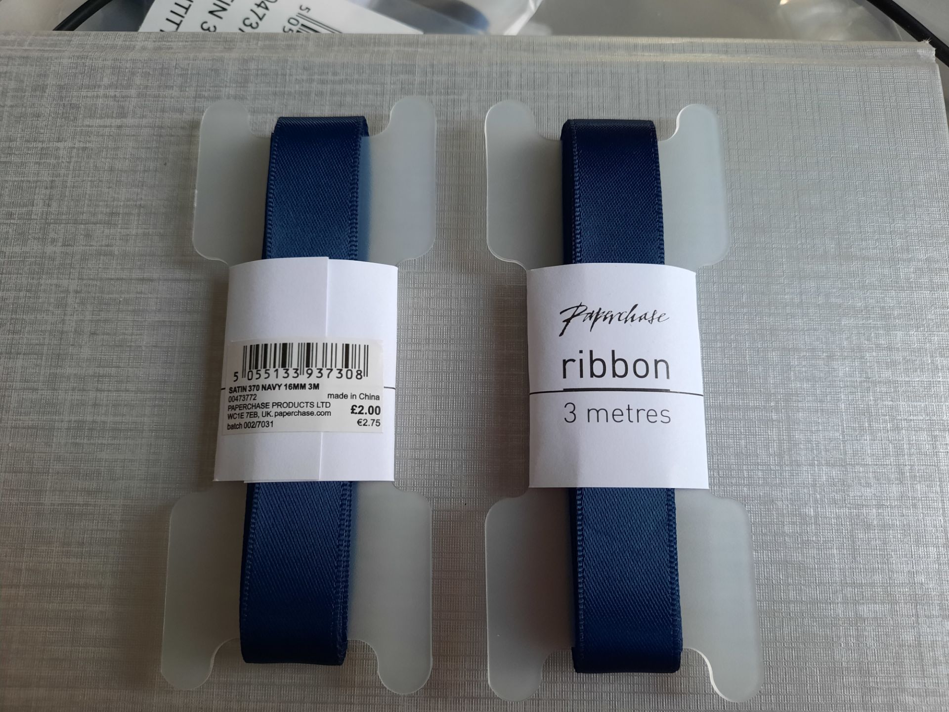 Navy Ribbon from Paperchase x 36 - Image 2 of 2