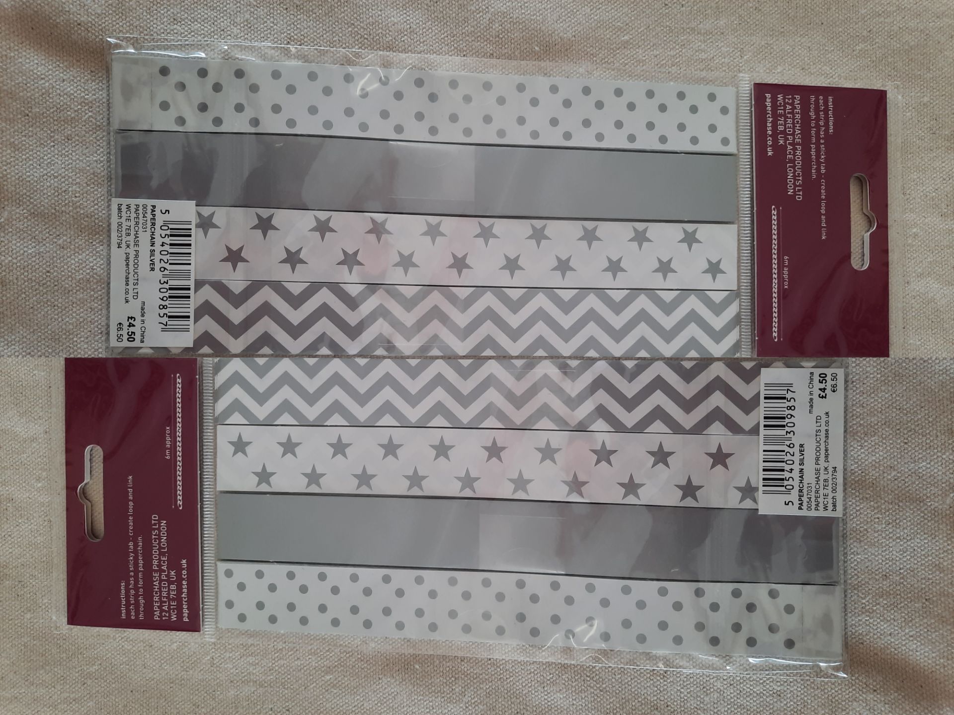 Christmas Paperchains - Make Your Own - Silver (60 Rings in each) RRP £4.50 each Pack - Image 4 of 4