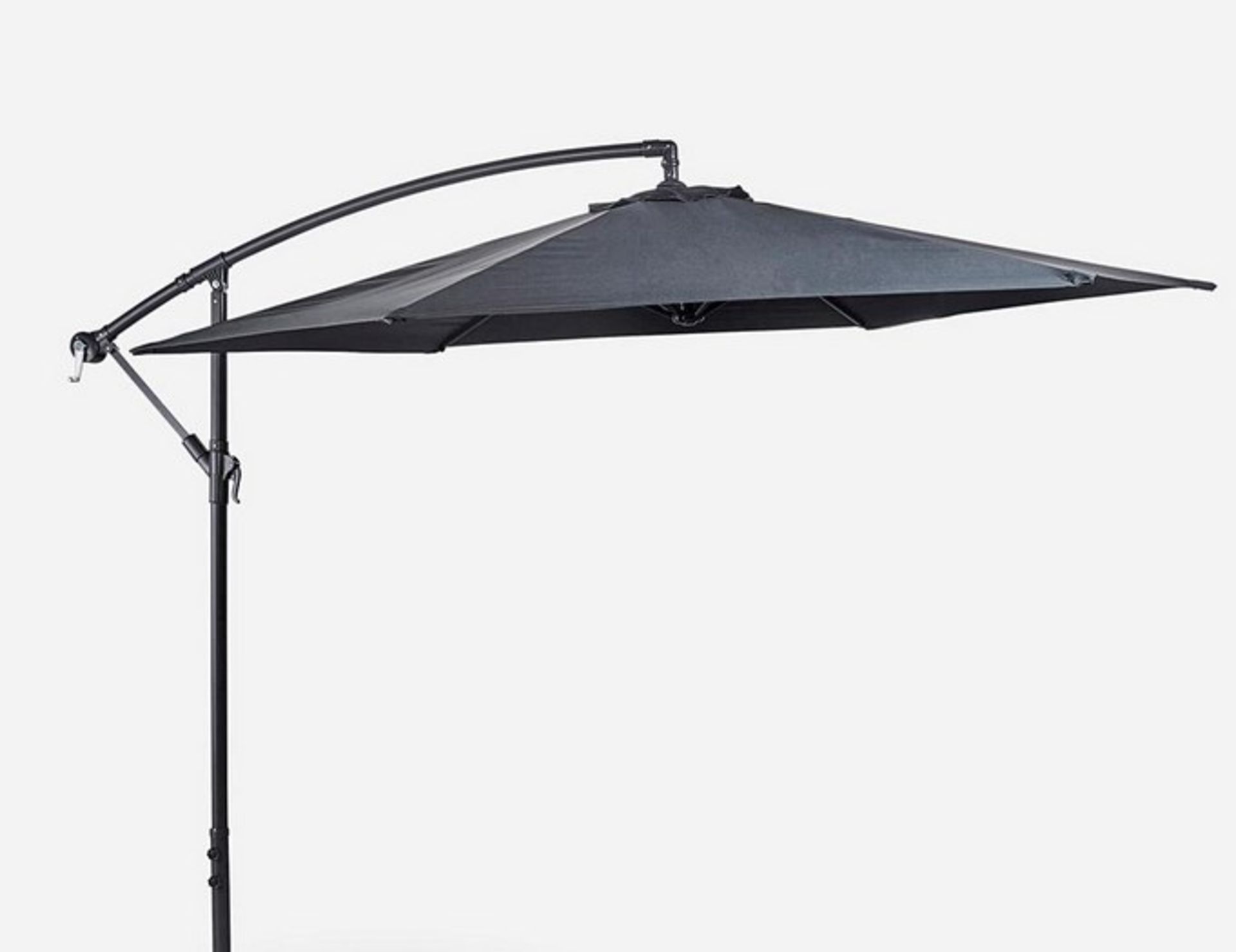 (37/P) RRP £109. 3m Elton Cantilever Overhanging Parasol Grey. Crank Mechanism Makes It Easy To O... - Image 4 of 10